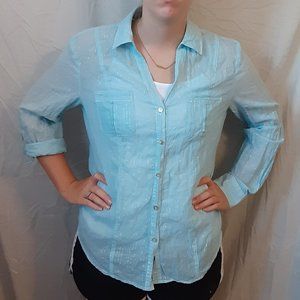 CHICOS long sleeve button down shirt
